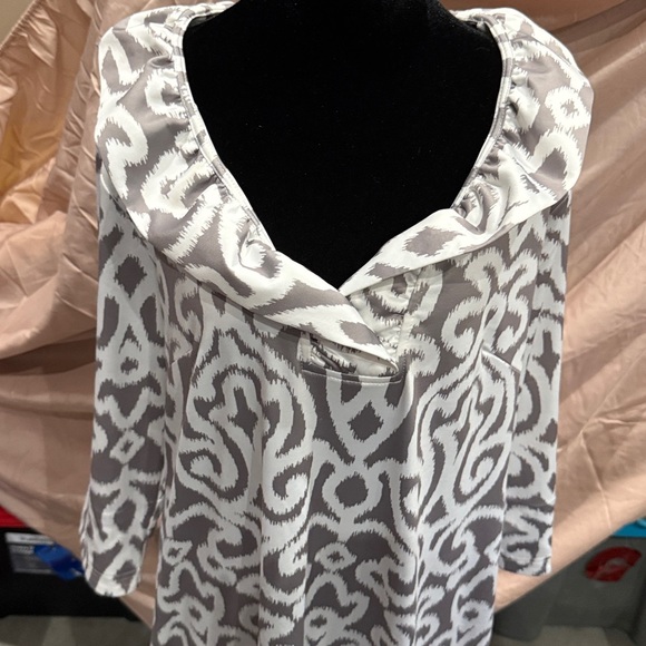 Gretchen Scott Designs Gray and White Dress - Picture 4 of 5